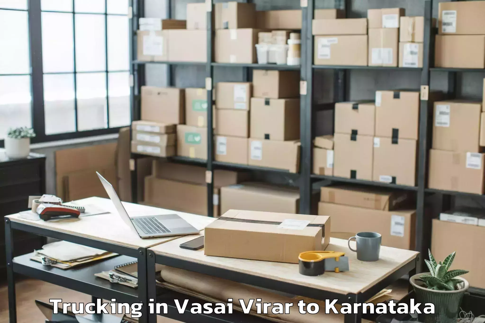 Leading Vasai Virar to Karnataka Veterinary Animal An Trucking Provider